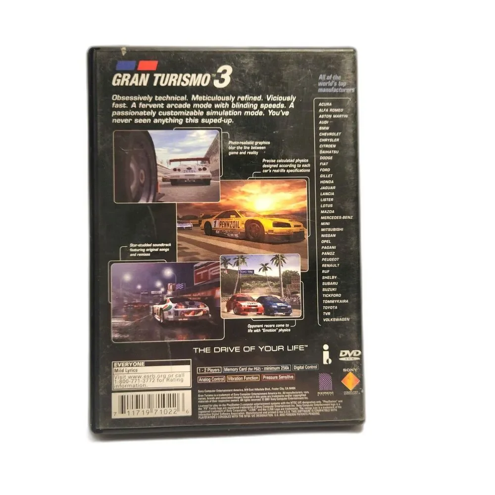 PlayStation 2 Gran Turismo 3 A-Spec Video Game